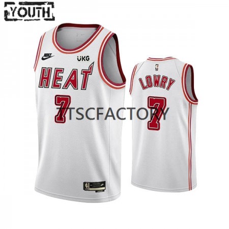 Miami Heat Kyle Lowry 7 Nike 2022-23 Classic Edition Valkoinen Lasten Pelipaidat Swingman